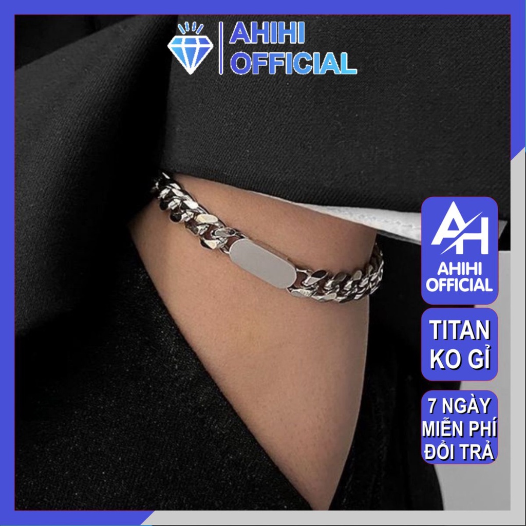 Vòng đeo tay nam lắc tay nam nữ unisex basic KuuClothes chất liệu titan không gỉ thời trang Hàn Quốc - Vòng Square