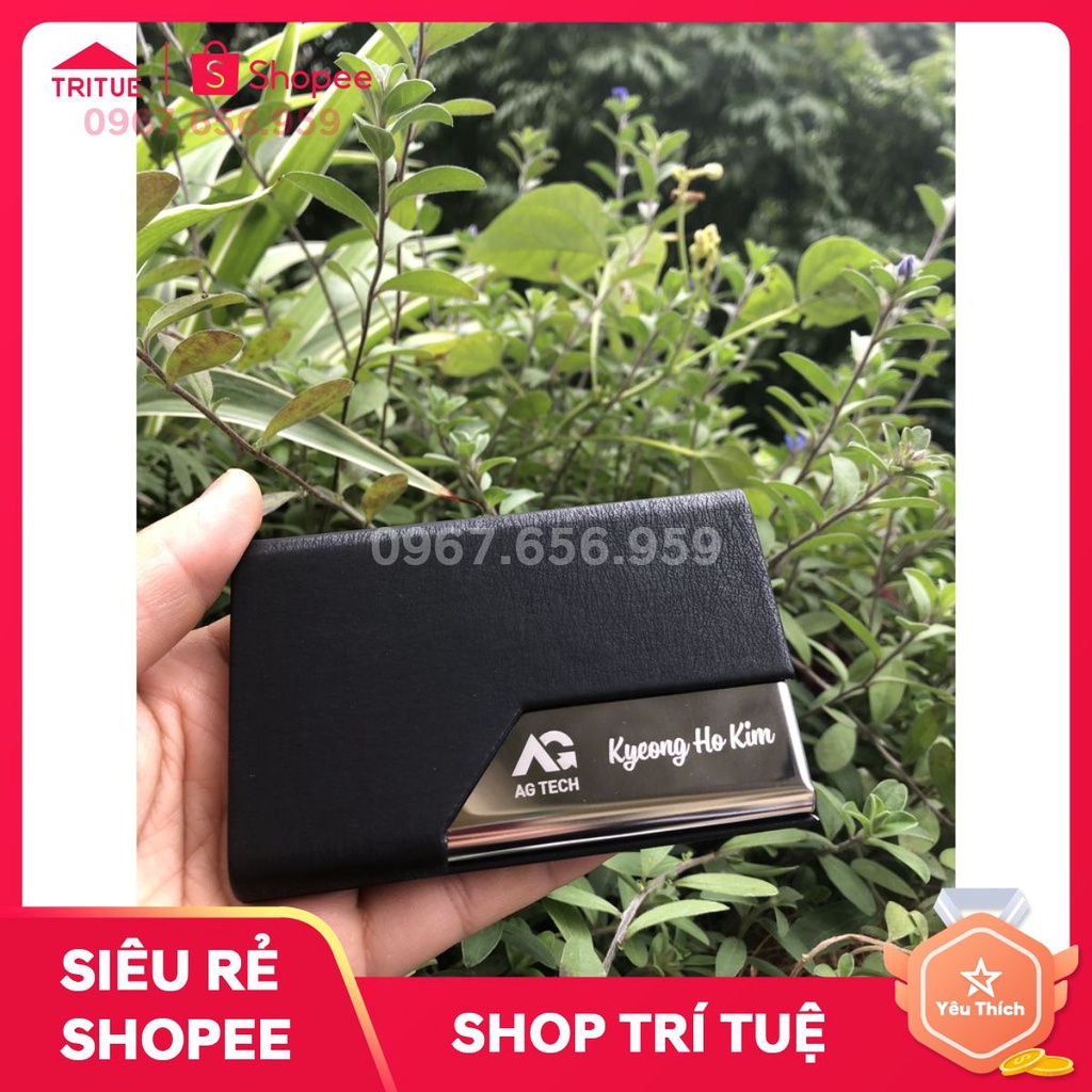 Ví namecard cao cấp khắc logo công ty
