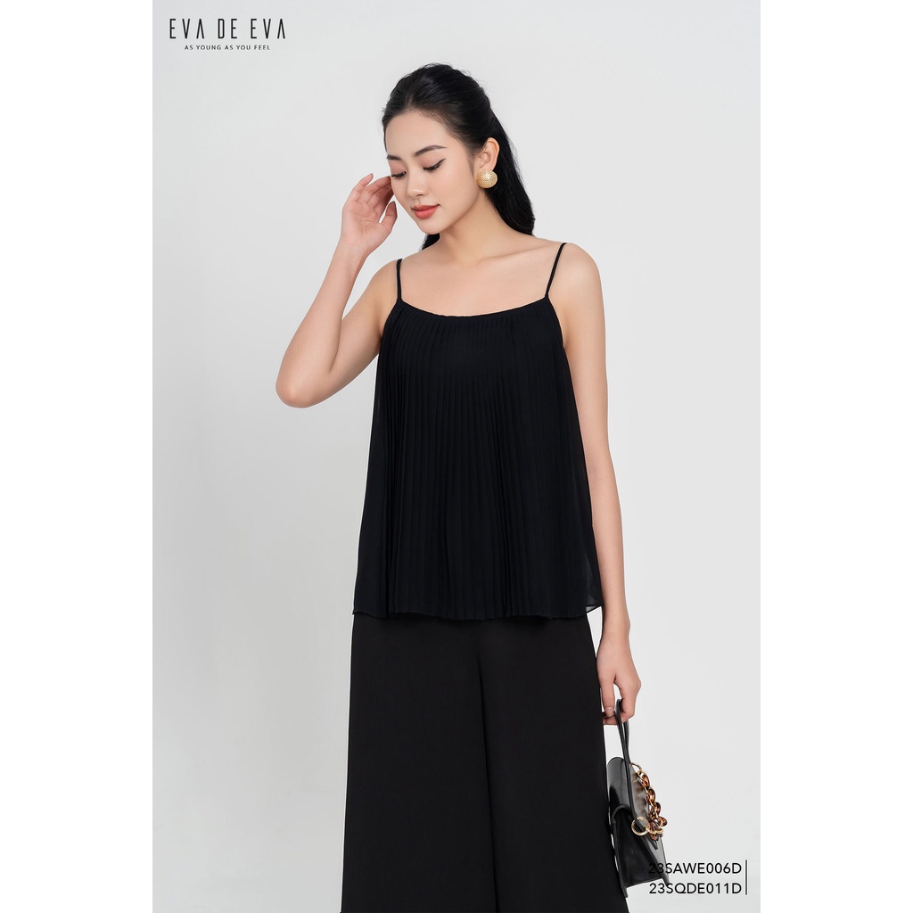 Áo hai dây xếp ly nữ Eva de Eva 23SAWE006D