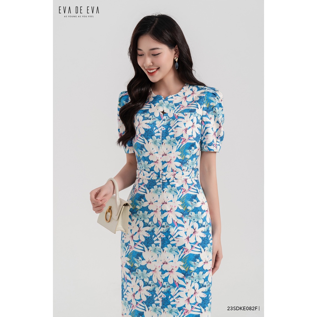 Đầm tay ngắn dáng dài Eva de Eva 23SDKE082F