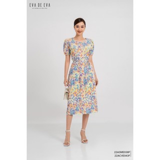 Áo sơ mi nữ tay ngắn cổ tròn Eva de Eva 22ASME038F