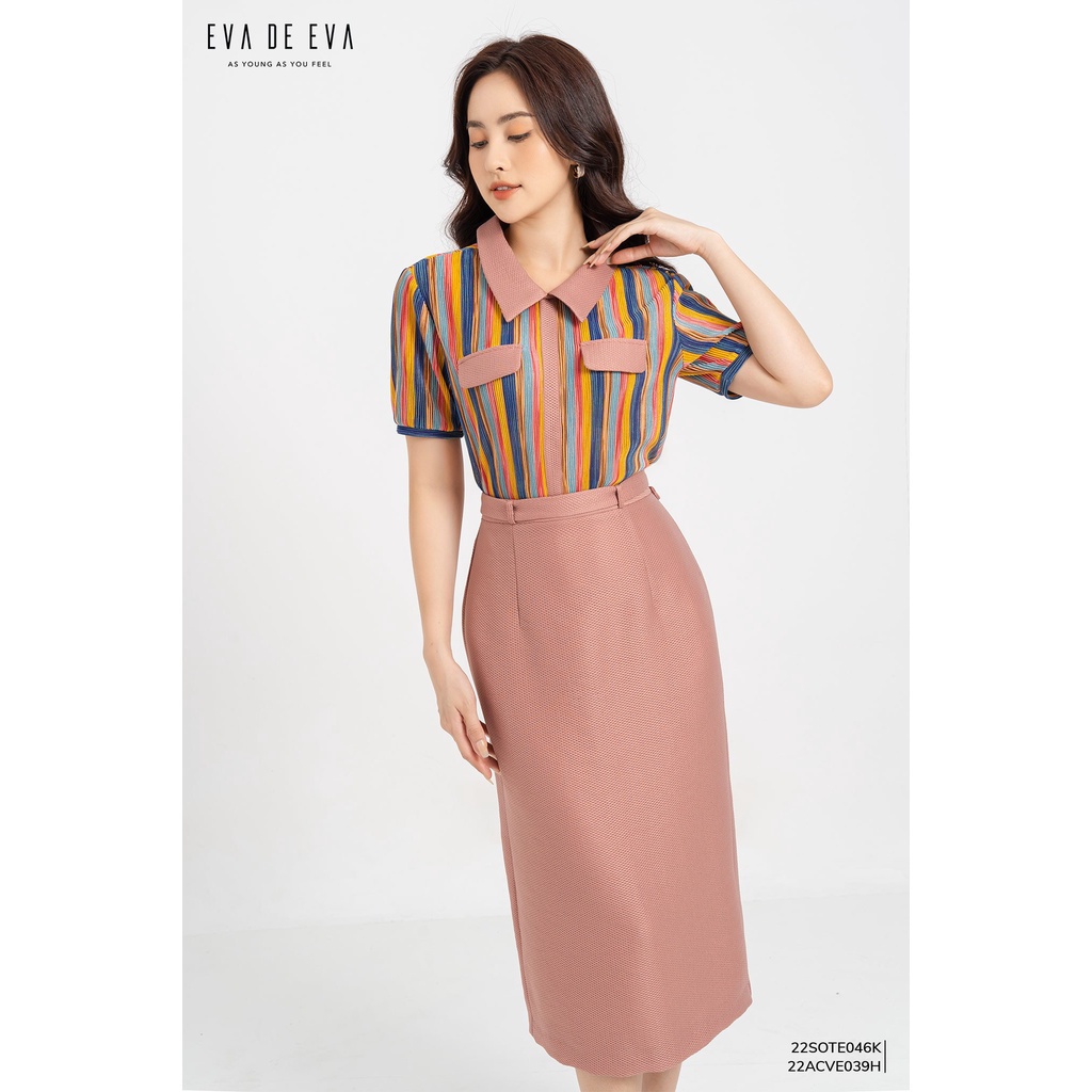 Chân váy midi dáng dài Eva de Eva 22ACVE039H