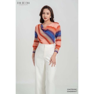 Áo sơ mi nữ tay dài cổ đổ eva de eva 22aote028k