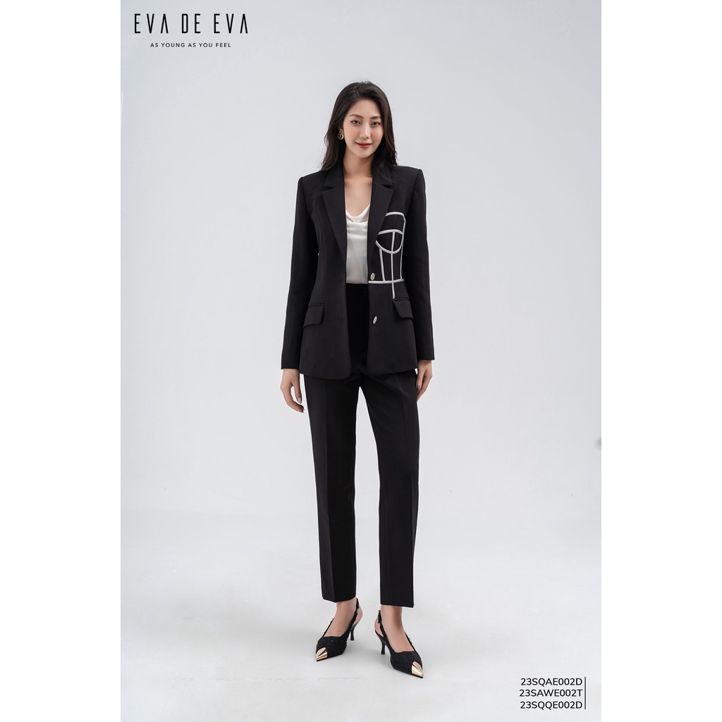 Áo vest nữ công sở tay dài Eva de Eva 23SQAE002D