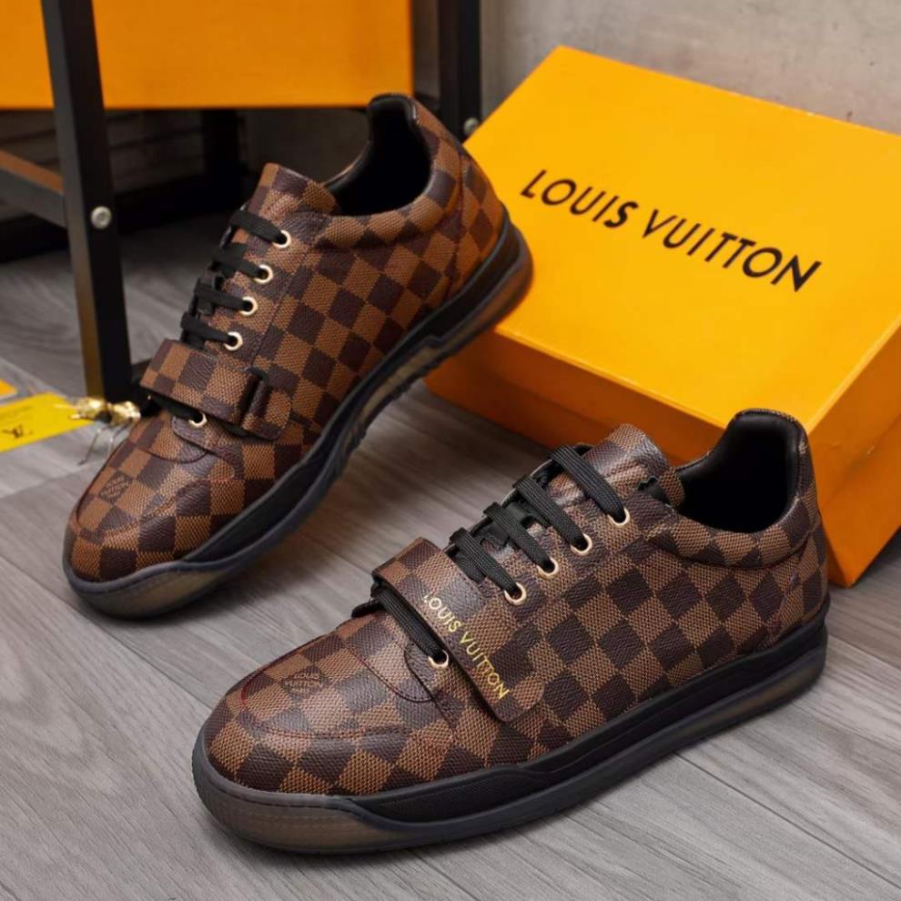 Giày thể thao nam cao cấp ,Giầy thể thao Louis Vuitton chất da PU cao cấp dáng giày sneaker ôm chân sang trọng