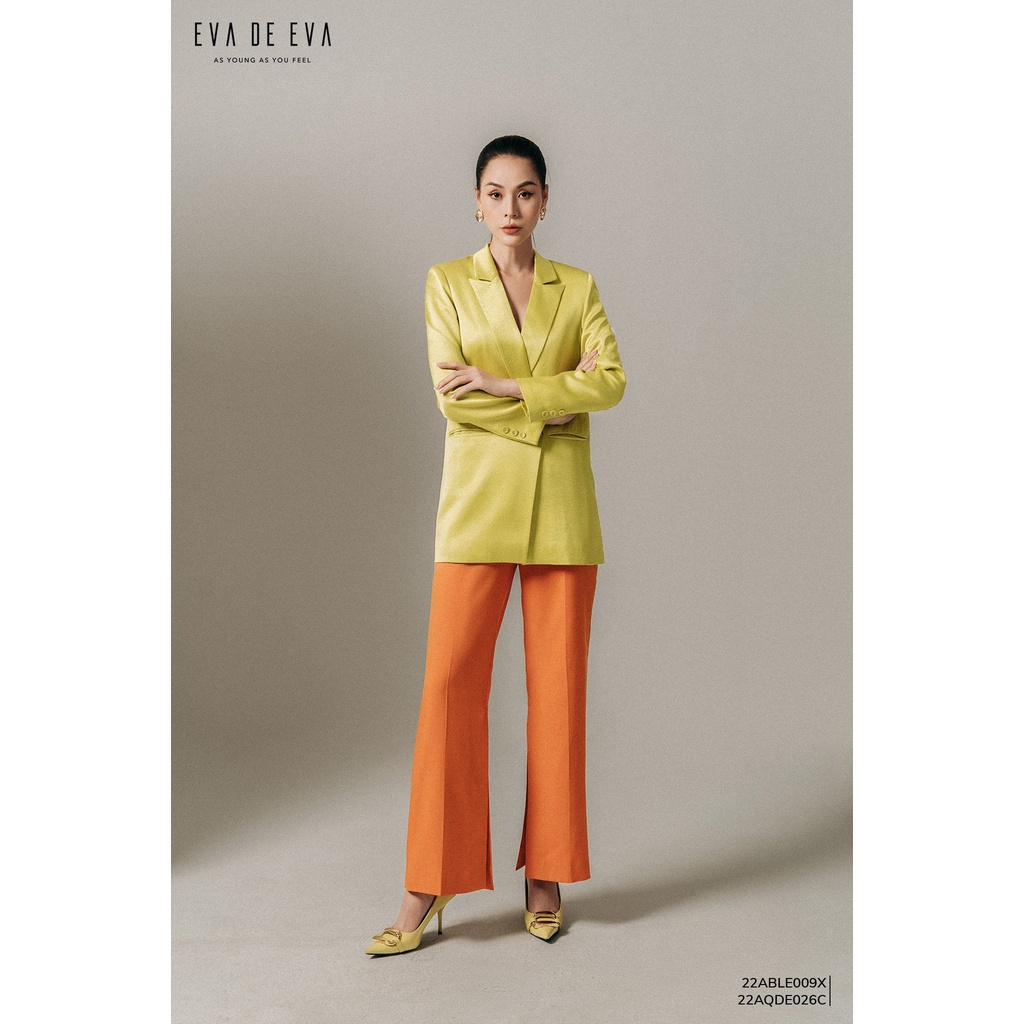 Quần dài nữ ống loe xẻ gấu Eva de Eva 22AQDE026C