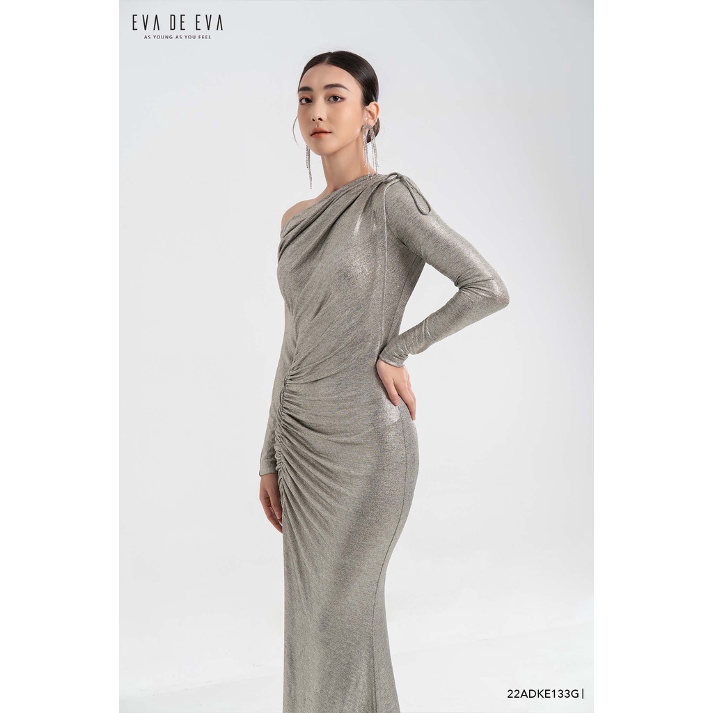 Đầm nhũ body tay dài trễ vai Eva de Eva 22ADKE133G