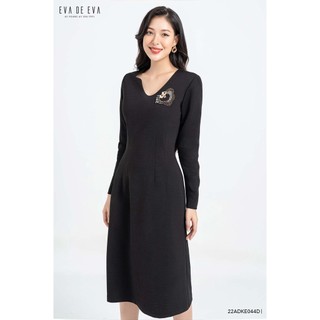 Đầm tay dài thắt eo Eva de Eva 22ADKE044D