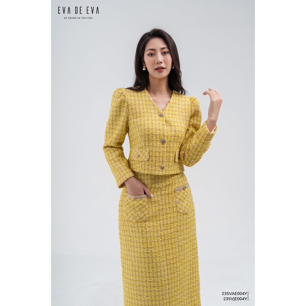 Chân váy tweed dài Eva de Eva 23SVJE004Y