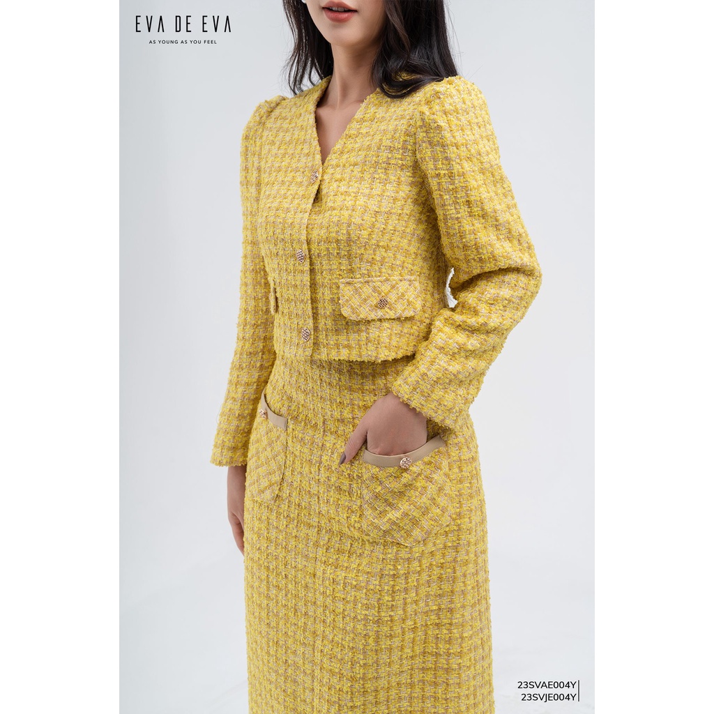 Chân váy tweed dài Eva de Eva 23SVJE004Y