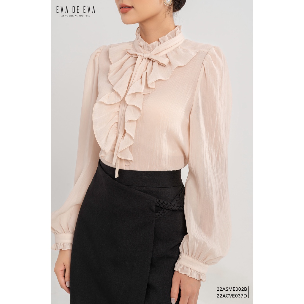 Chân váy midi dài lưng cao Eva de Eva 22ACVE037D