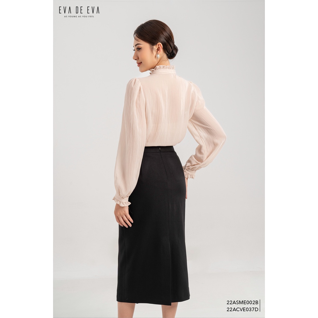 Chân váy midi dài lưng cao Eva de Eva 22ACVE037D