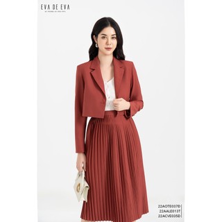 Áo blazer nữ tay dài croptop cổ vest eva de eva 22aote037đ