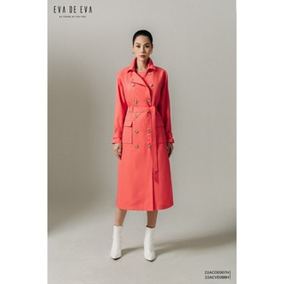 Áo măng tô kaki nữ dáng dài Eva de Eva 22ACOE007H