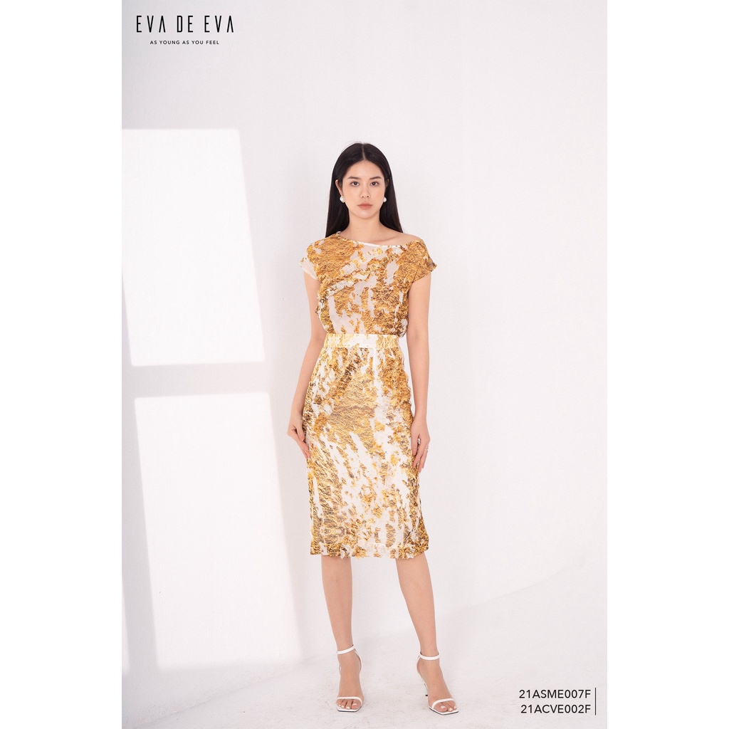 Chân váy ngang gối dáng ôm Eva de Eva 21ACVE002F