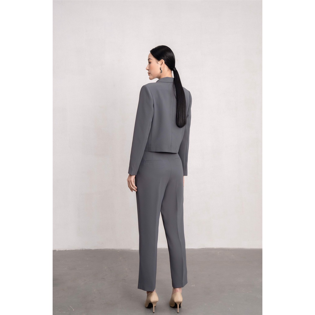 Áo vest nữ công sở tay dài dáng ngắn Eva de Eva 21AQAE042G