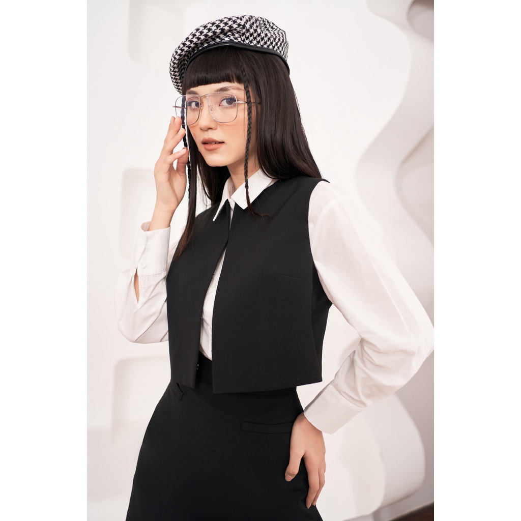 Áo khoác gi lê nữ dáng ngắn LADY ME by Eva de Eva 22SOTO001D
