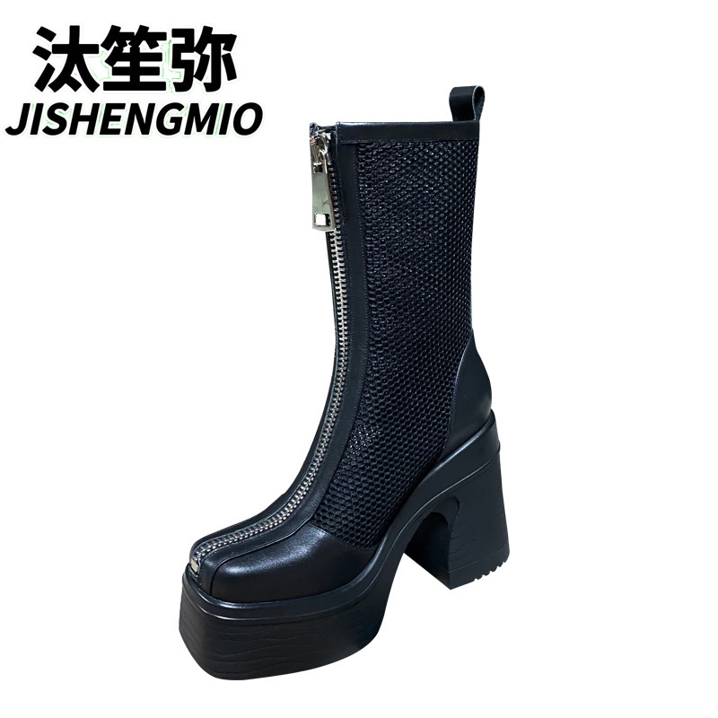 Giày Bốt Martin Đế Dày Bằng Da Thời Trang Xuân Hè 2023