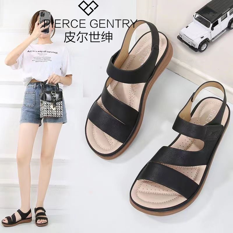 Giày Sandal Da Thật Đế Mềm Siêu Nhẹ Chống Mòn Thời Trang Mùa Hè 2023 Cho Nữ