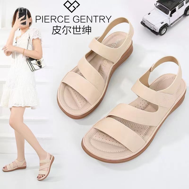 Giày Sandal Da Thật Đế Mềm Siêu Nhẹ Chống Mòn Thời Trang Mùa Hè 2023 Cho Nữ