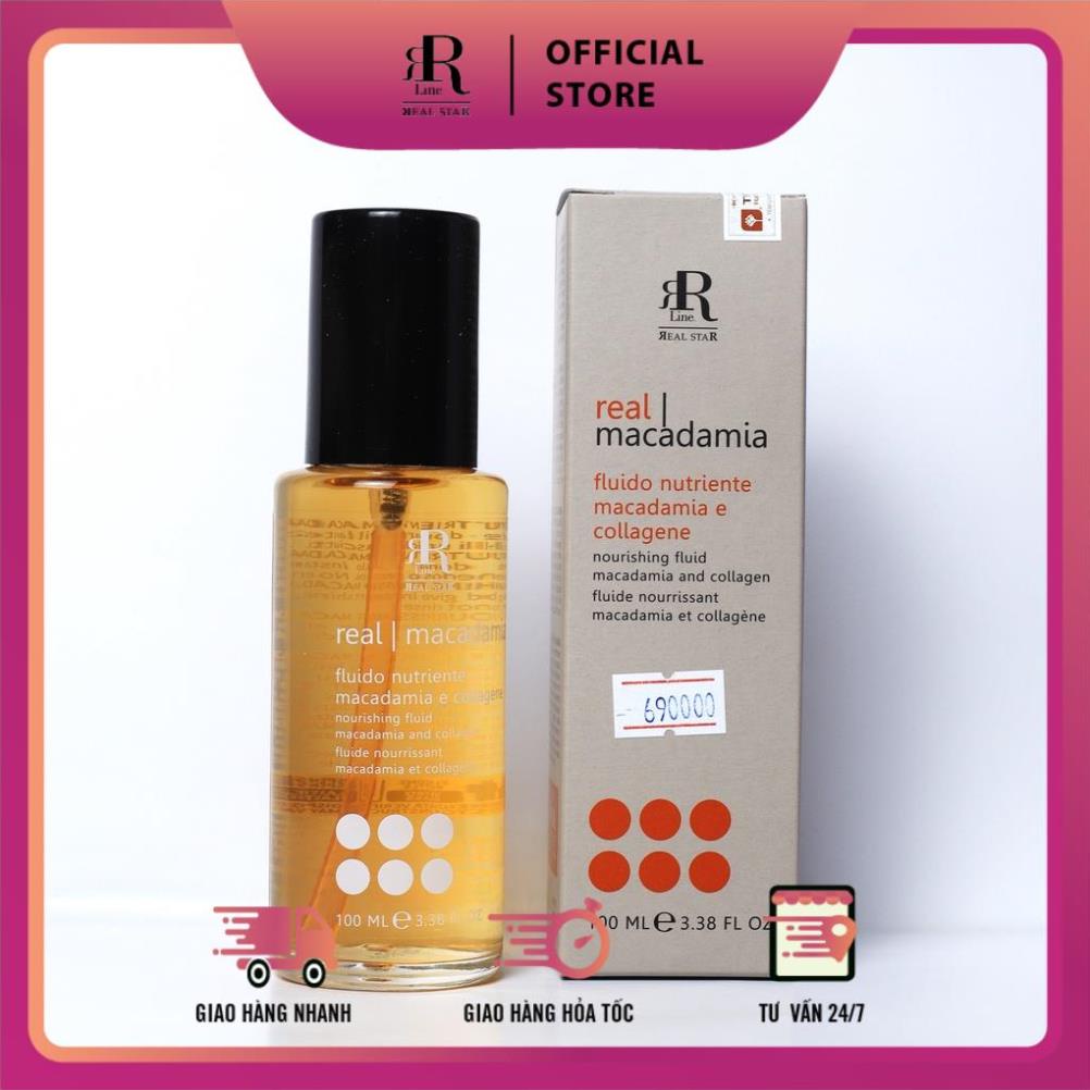 Tinh dầu tóc, serum chăm sóc và tái tạo tóc hư tổn RRline Macadamia Star 100ml - shop chính hãng
