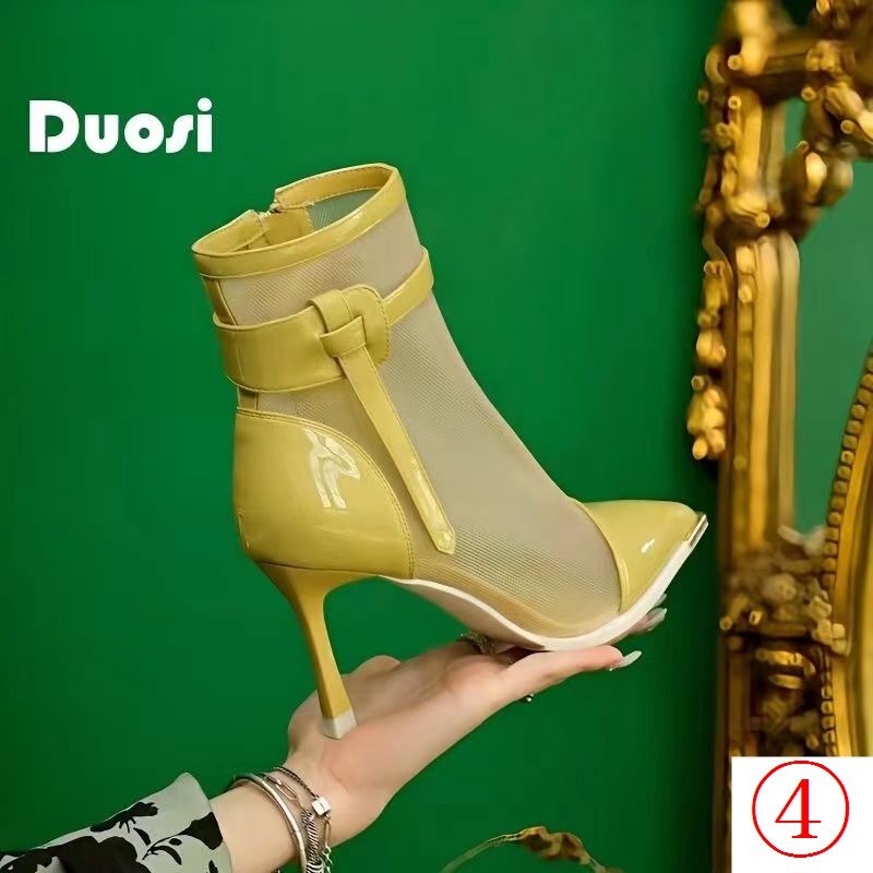 Bốt Cao Gót Mũi Nhọn Phối Khóa Kéo Thời Trang Mùa Xuân 2023 Dành Cho Nữ