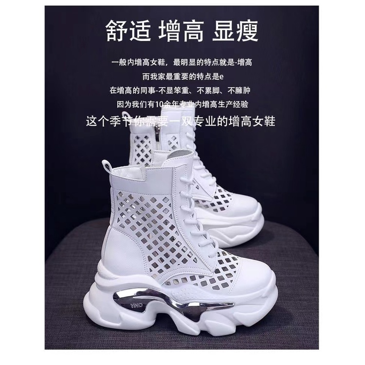 Giày Bốt Martin Phối Lưới Mỏng Thoáng Khí Thời Trang Xuân Thu 2023 Phong Cách Mới Cho Nữ