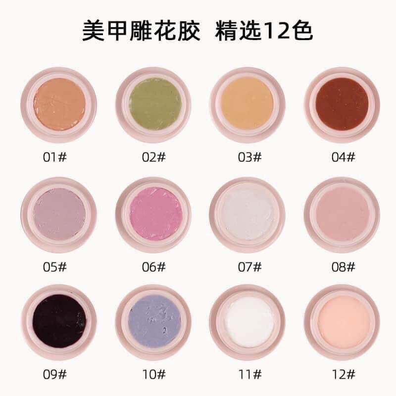 Set gel nặn hoa khô Honeygirl lẻ màu trắng, đen