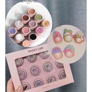  Set gel nặn hoa khô Honeygirl 12 màu 