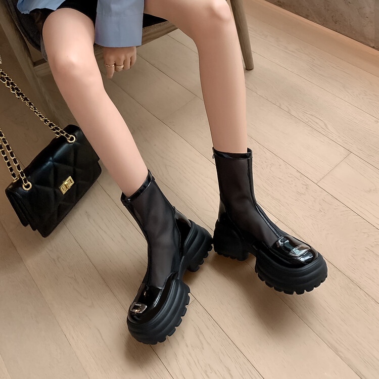 Giày Bốt Martin Bằng Da Thật Đế Dày Phối Lưới Thoáng Khí Thời Trang Mùa Hè 2023