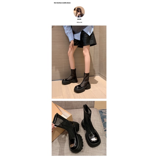 Giày Bốt Martin Bằng Da Thật Đế Dày Phối Lưới Thoáng Khí Thời Trang Mùa Hè 2023