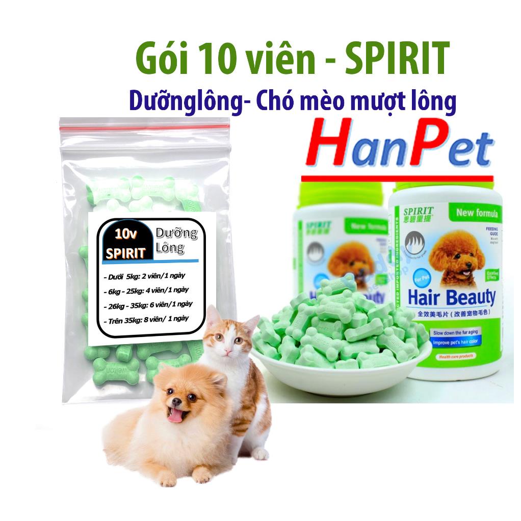 (Gói 10 viên) ORGO Dưỡng chất Spirit cho chó mèo chống rụng lông chắc xương và biếng ăn