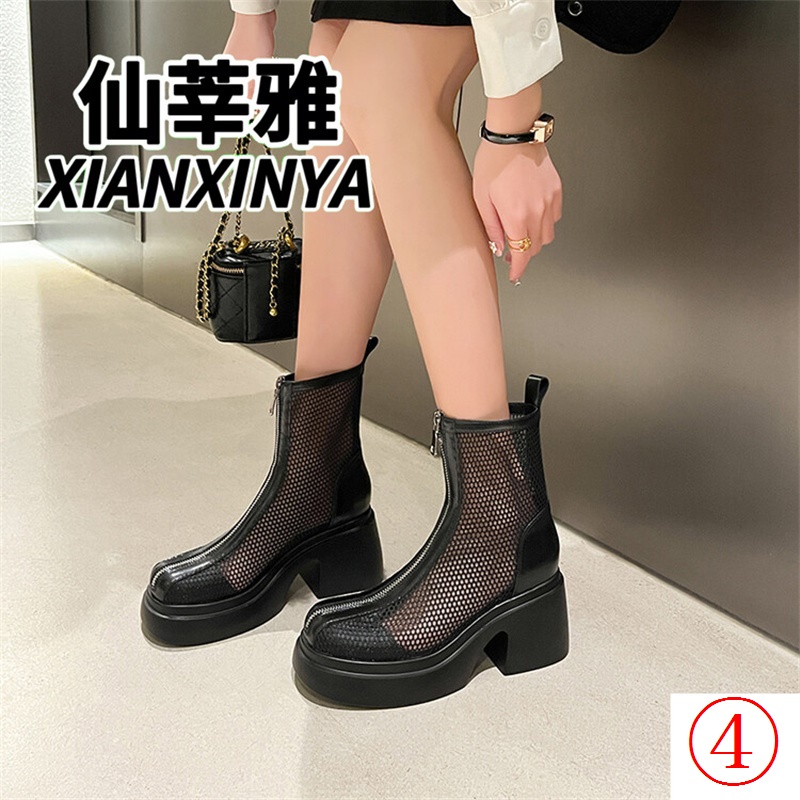 Giày Bốt Martin Bằng Da Đế Dày Thời Trang Xuân Hè Cho Nữ