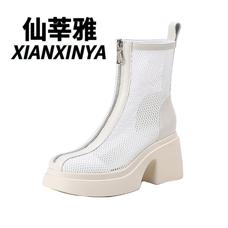 Giày Bốt Martin Bằng Da Đế Dày Thời Trang Xuân Hè Cho Nữ