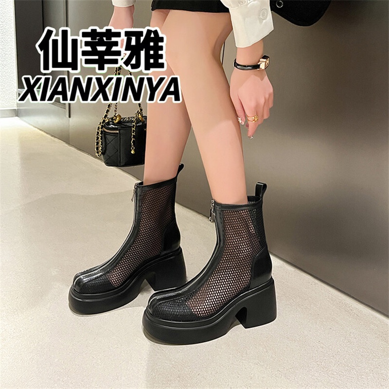 Giày Bốt Martin Bằng Da Đế Dày Thời Trang Xuân Hè Cho Nữ