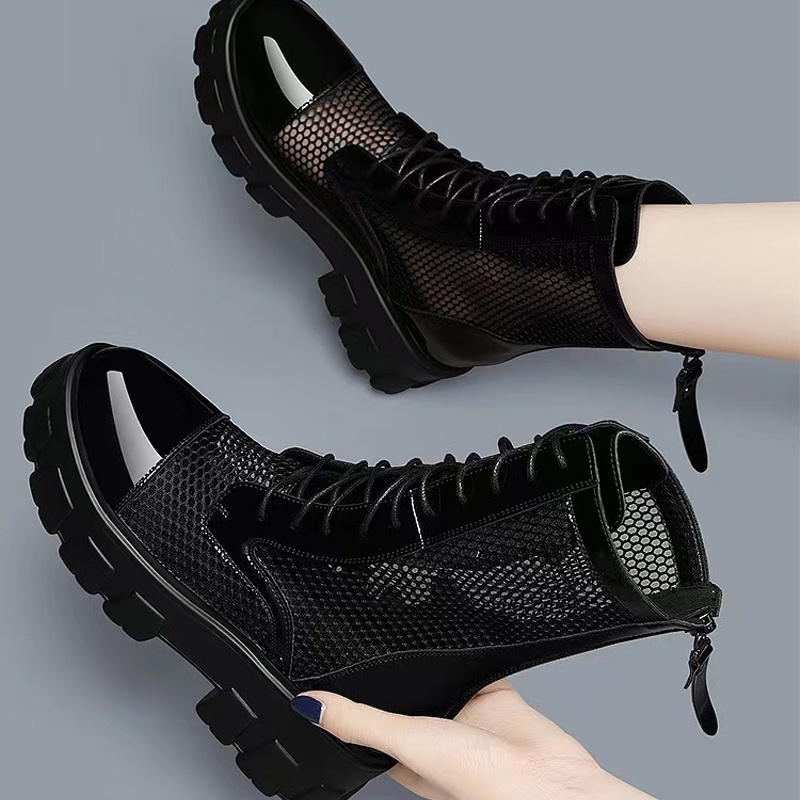 Giày Bốt Martin Mỏng Mùa Hè 2023 Phong Cách Mới Cho Nữ