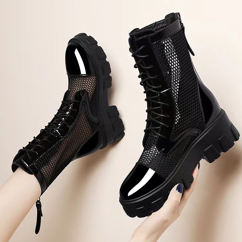 Giày Bốt Martin Mỏng Mùa Hè 2023 Phong Cách Mới Cho Nữ