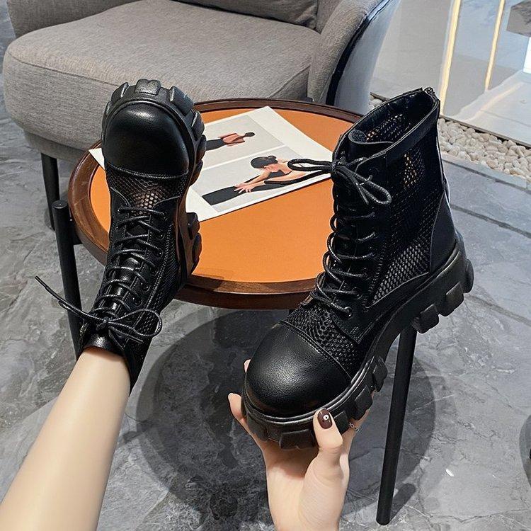 Giày Bốt Lưới Đế Mềm Mùa Hè 2023 Kích Thước Lớn 4042 Dễ Phối Đồ Cho Nữ 41-43