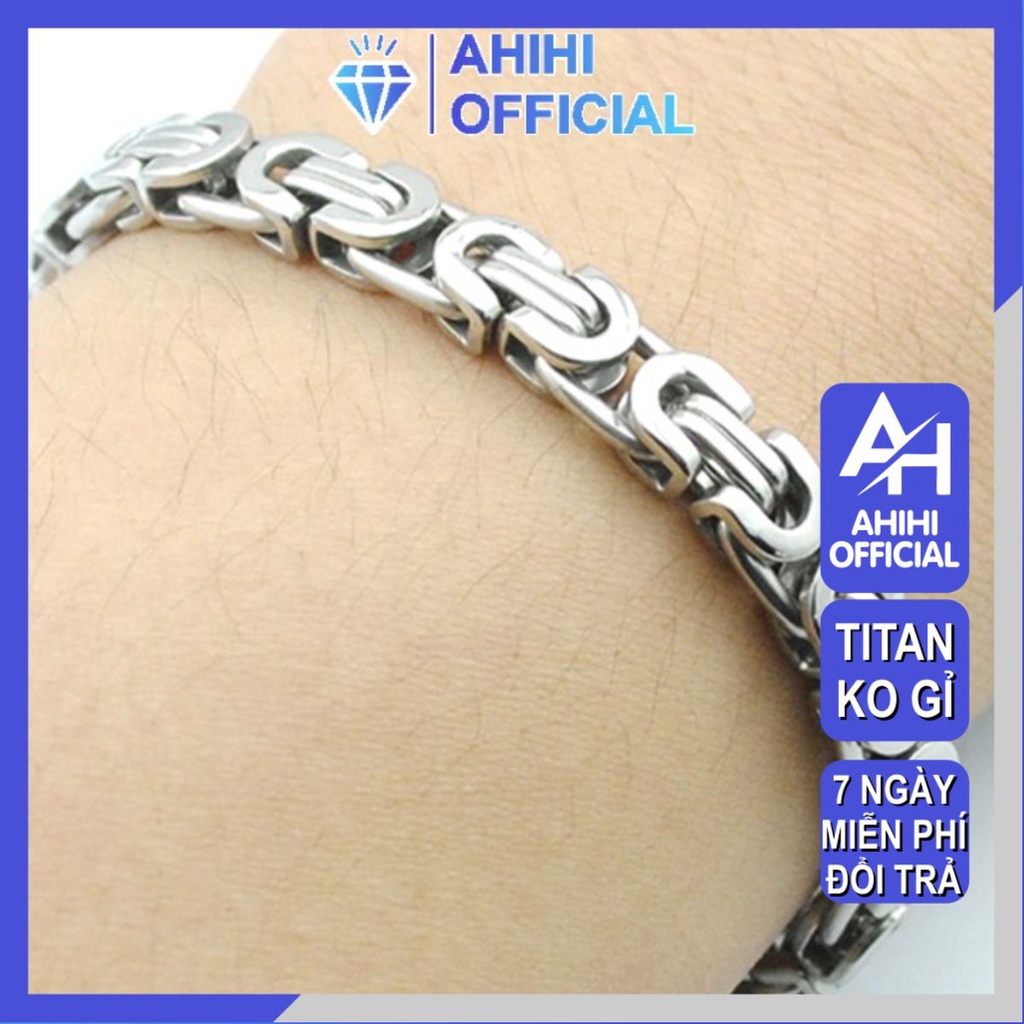 Lắc tay nam cao cấp titan đẹp sang trọng titan thép không gỉ kiểu ziczac ahihi.official màu trắng PTLTNA81