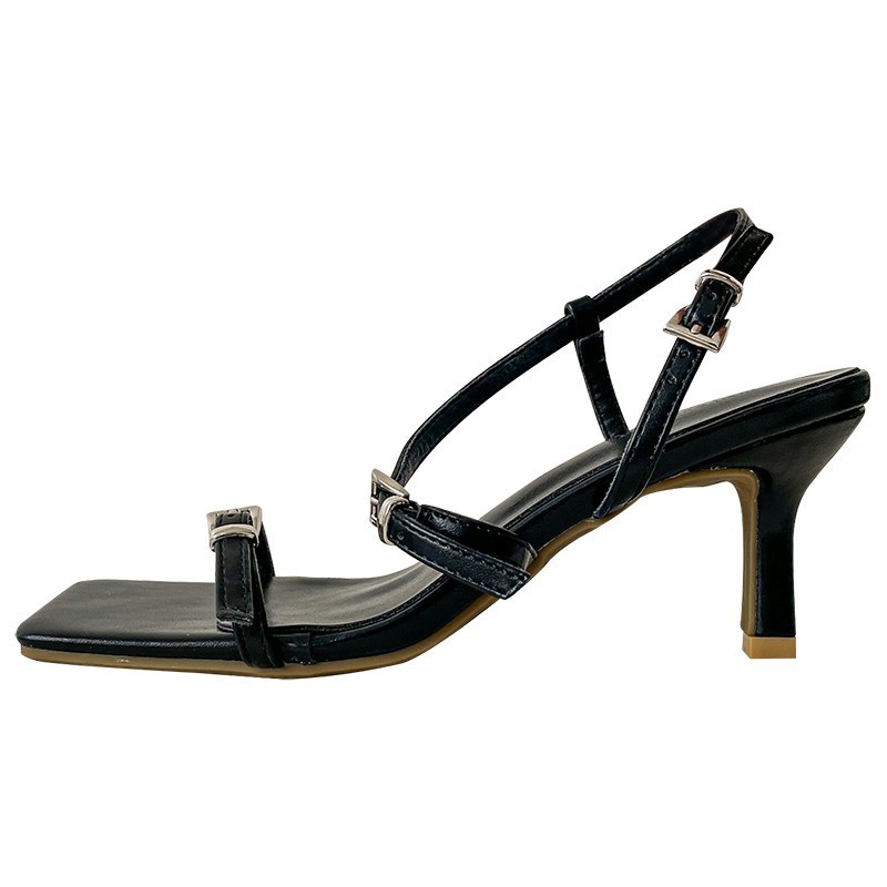 Giày Sandal Cao Gót Mũi Vuông Thời Trang Mùa Hè Dành Cho Nữ