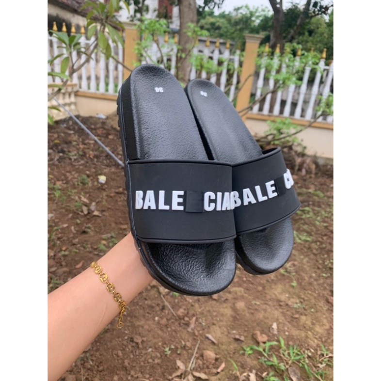 A Dép nam quai ngang Balen đế cao su đúc bền chống trơn trượt màu đen - BLĐ Koya