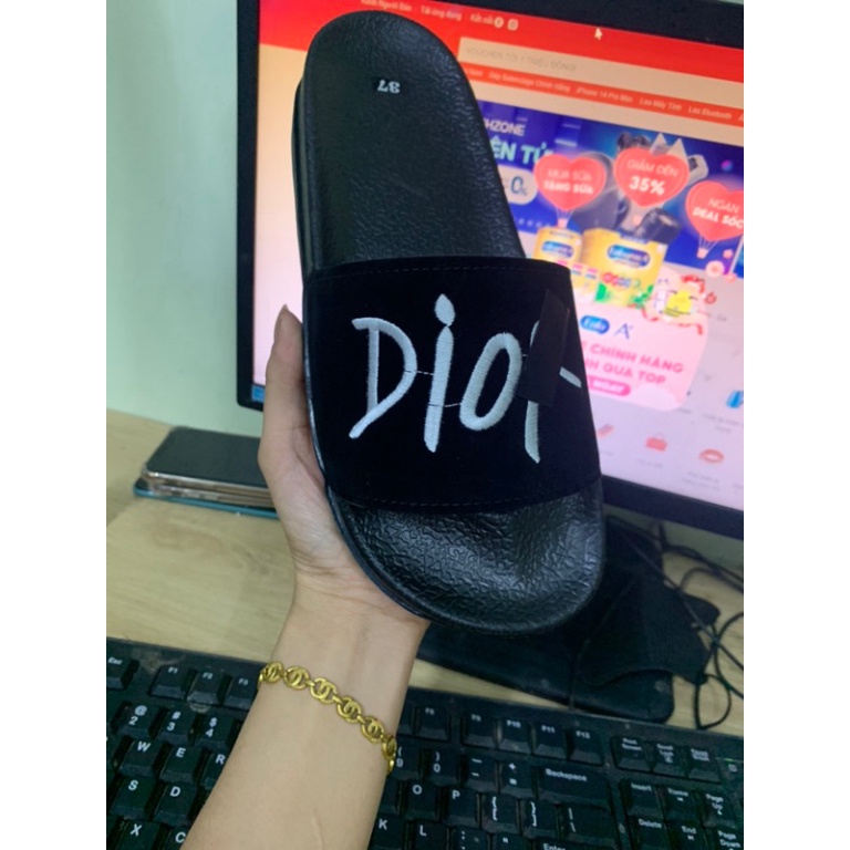 A Dép nam quai ngang Balen đế cao su đúc bền chống trơn trượt màu đen - BLĐ Koya