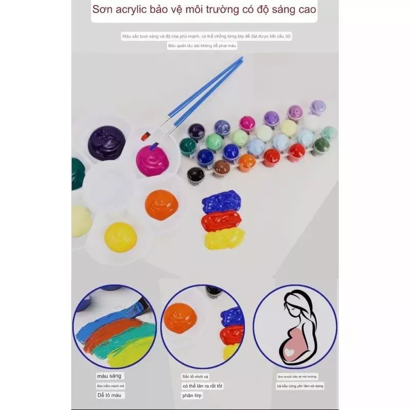 TRANH TÔ MÀU THEO SỐ màu sơn dầu số hoá hình Doraemon 30*40cm