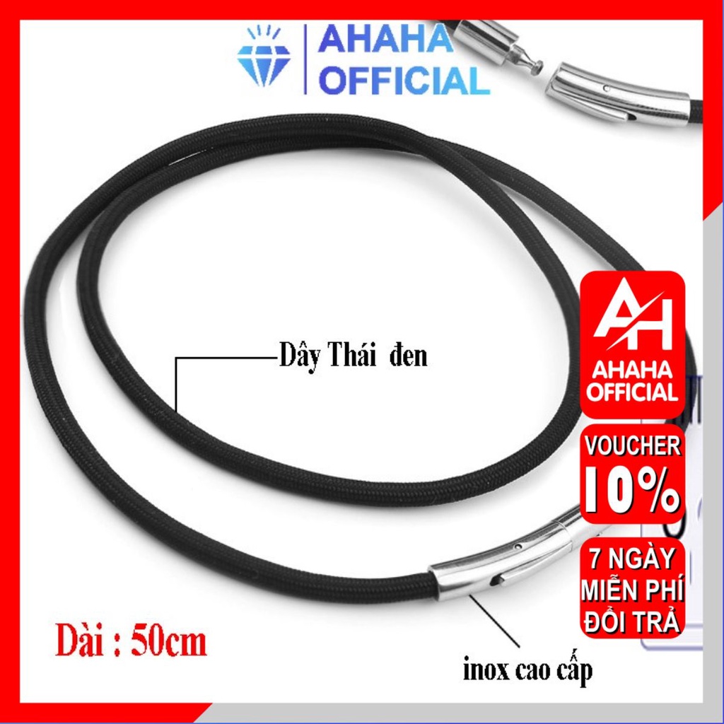 Dây chuyền nam màu đen ahaha.officical kích cỡ 3mm với thiết kế đơn giản thép không gỉ PTDCNA37