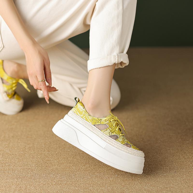 Giày Lười Đế Dày Phối Lưới Thoáng Khí Thời Trang Mùa Hè 2023 Phong Cách Mới Cho Nữ