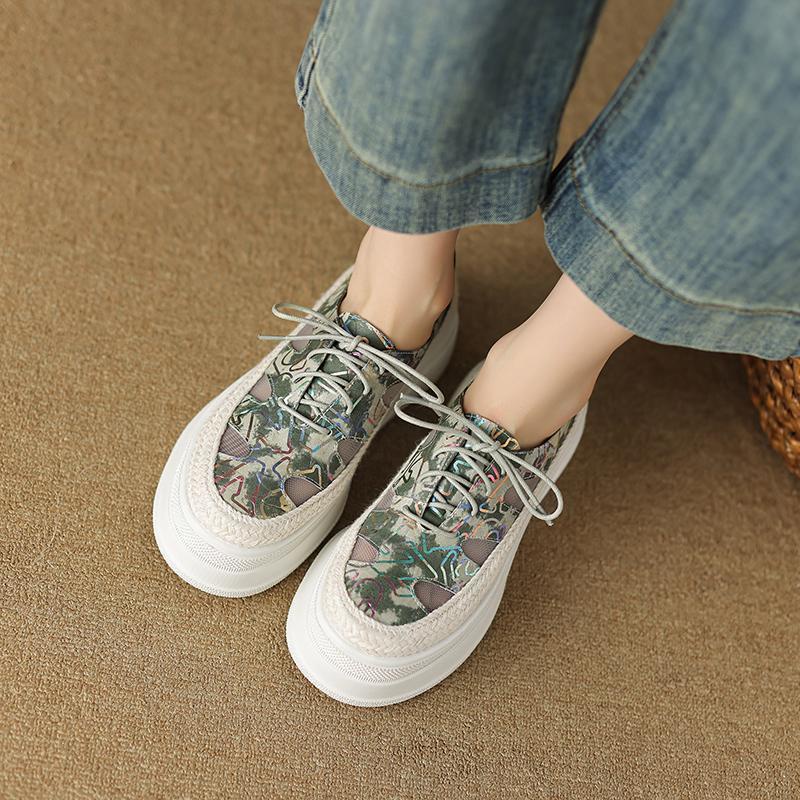 Giày Lười Đế Dày Phối Lưới Thoáng Khí Thời Trang Mùa Hè 2023 Phong Cách Mới Cho Nữ