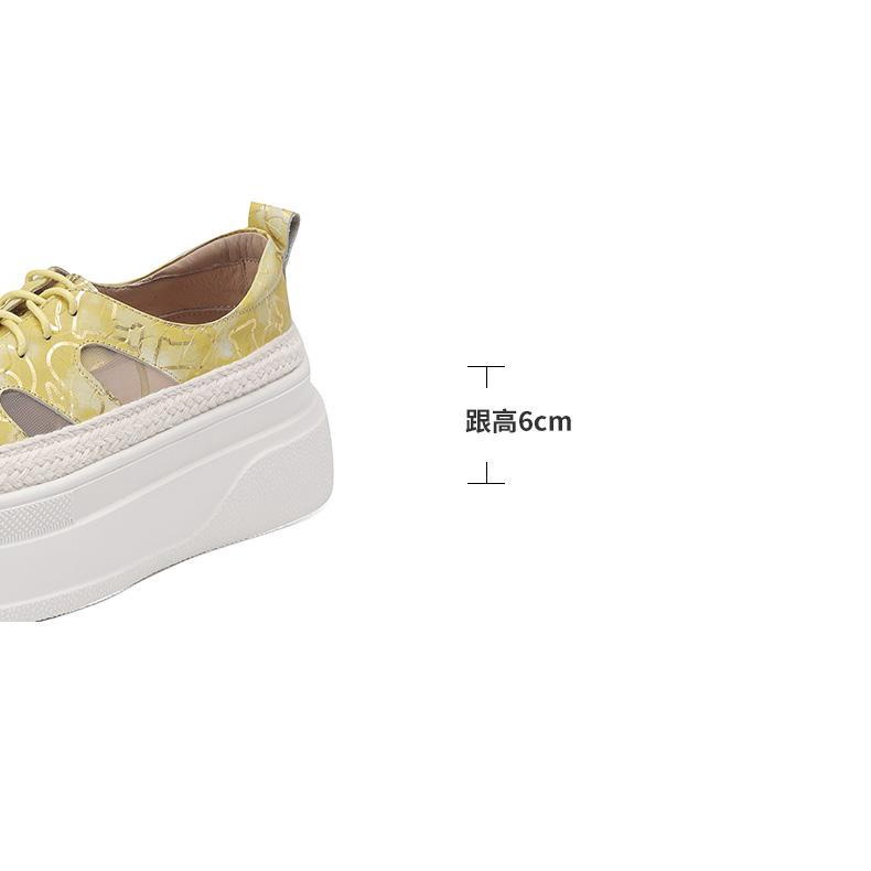 Giày Lười Đế Dày Phối Lưới Thoáng Khí Thời Trang Mùa Hè 2023 Phong Cách Mới Cho Nữ