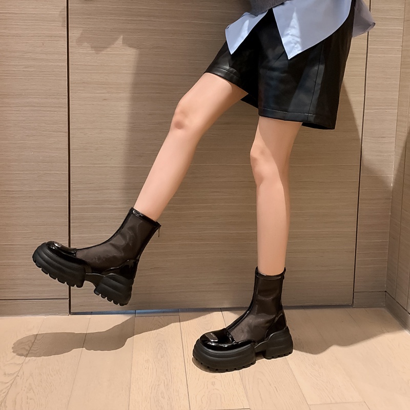 Giày Bốt Martin Đế Dày Phối Lưới Rỗng Thời Trang Mùa Hè Cho Nữ