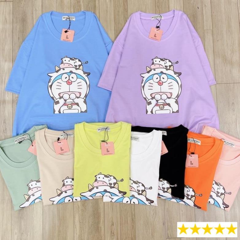Áo Thun Doremon Bò Sữa Unisex Đủ Size M L XL XXL mẫu mới 2023