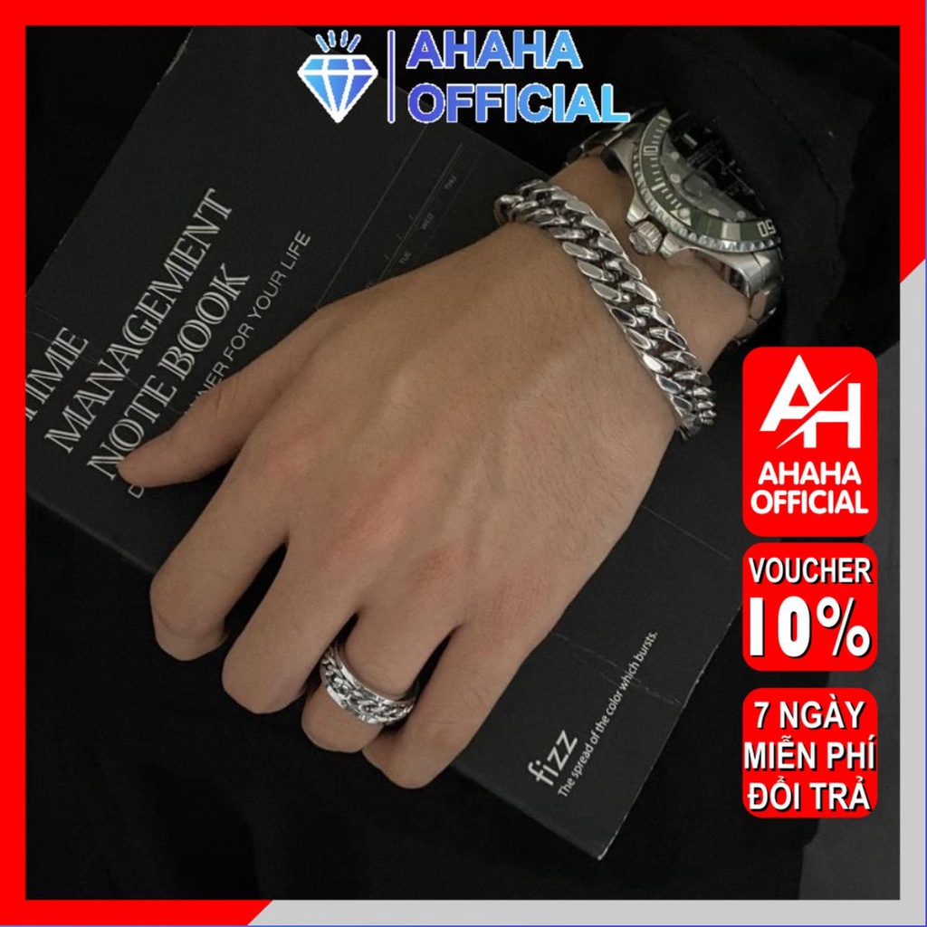 Vòng Tay Nam Cuban TIN Chain HipHop Kuu Clothes Ngầu Dạng Chuỗi - Lắc Tay Cuff 9mm Mắt Xích Đẹp Thép Titan - PTLTNA104